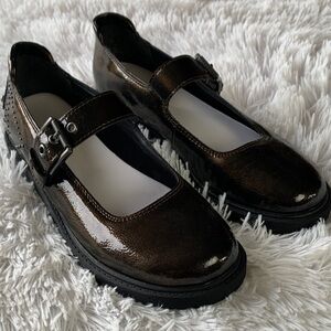 Zodiac Raya Buckle Shiny Brown Mary Jane Flat